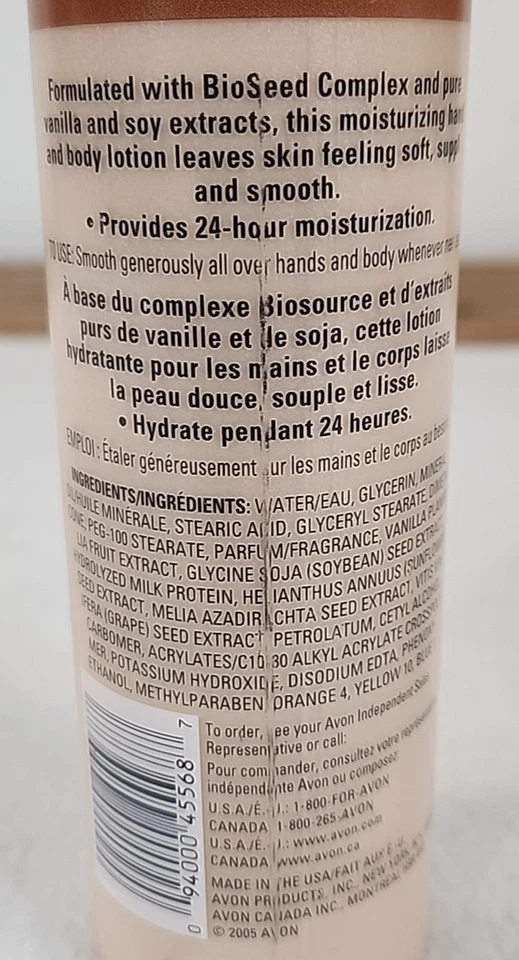 Loción hidratante para manos y cuerpo de vainilla NATURALS 8,4 fl. oz. NUEVO Precintado Foto 3 de 4