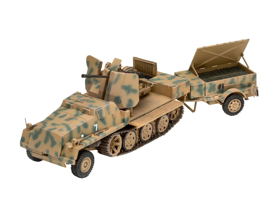 SWS With Flak 43 And Sd.Ah.58 Ammo Trailer 1:72 Plastic Model Kit REVELL - Immagine 2 di 4