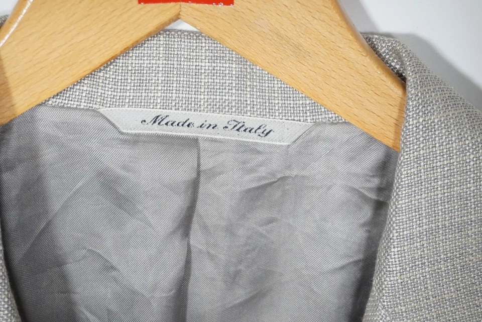 Canali Italy Herren Luxus Sakko Jacket Gr. 48 R Wolle-Seide grau AL 23320/00 - Bild 2 von 4