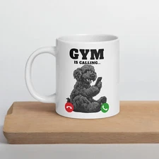 Poodle Dog Cup Sport Lover Gym Coffee Mug Tea Office Funny Gift 11oz Pet Puppy