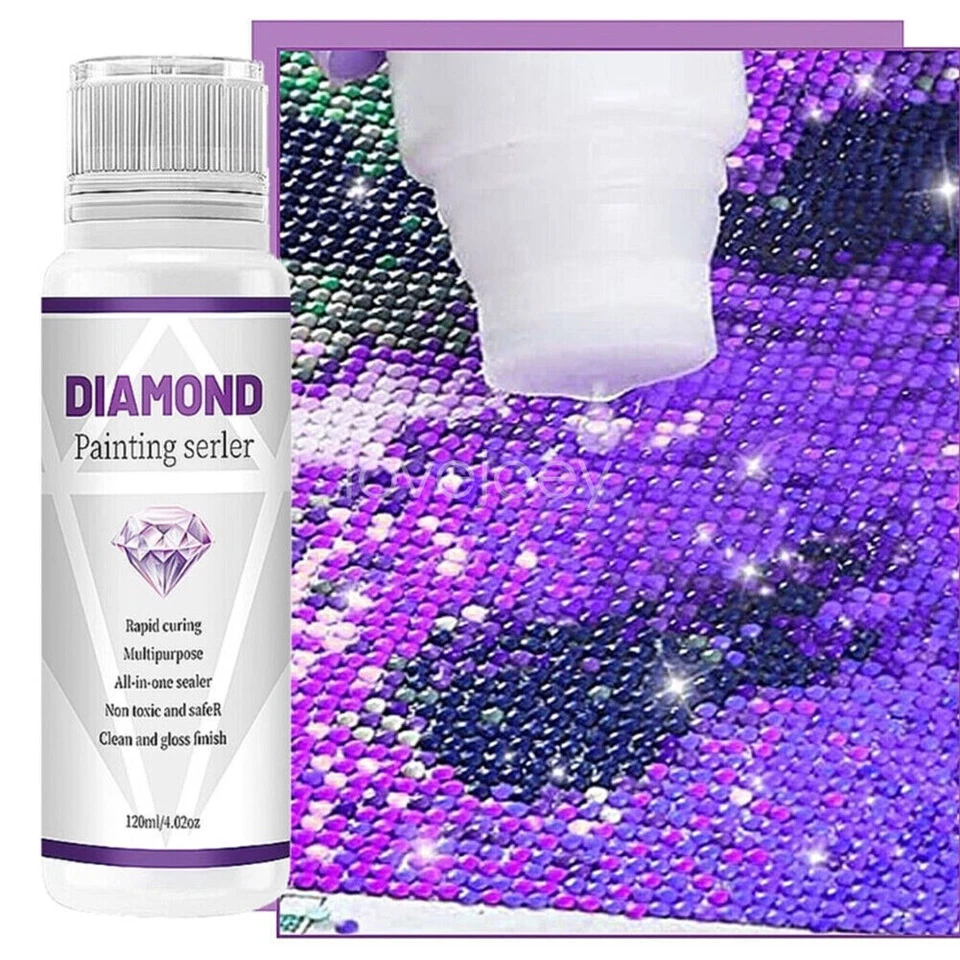 120ML Diamond Art Sealer 5D Permanent Hold DIY Diamond Painting Puzzle Glue - image 2 of 4