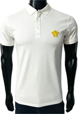 Men White Polo Shirt Vèrsace