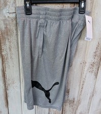 New Puma Youth Boys Gray Casual Athletic Gym Shorts Large 14-16