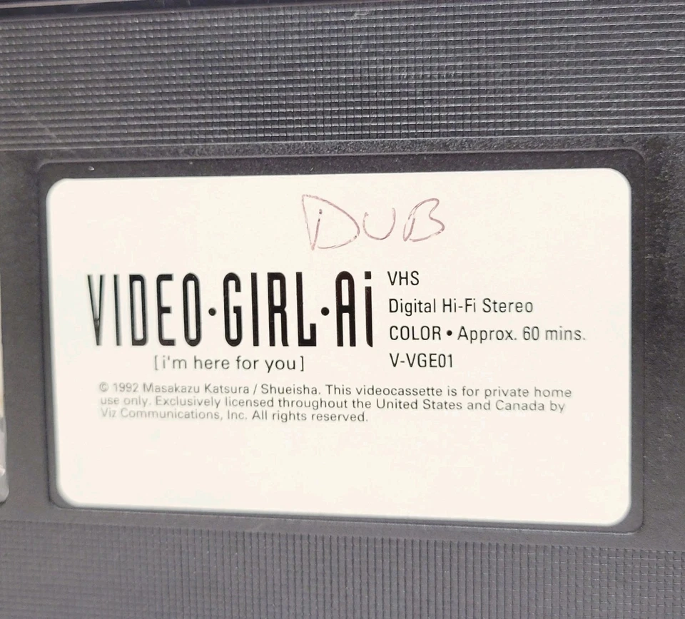 Video Girl Ai Vol. 1: I'm Here For You (VHS 1992, Dubbed English Language ) GDC - Image 4 of 4