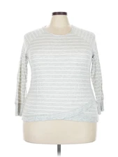 Active Life Women Silver Pullover Sweater XXL