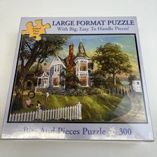 Bit and Pieces Large Format Puzzle 300 Piece Lazy Summer Days 18 x 24" Complete 