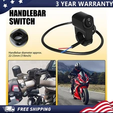7/8" Handlebar Headlight Fog Light Switch On/Off LED Black Motorcycle Dirt Bike