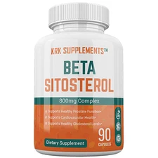 1 Bottle Beta Sitosterol 800mg Prostate Support Urinary Bladder KRK Supplements 