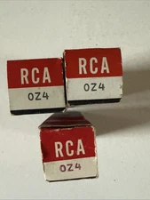 Lot Of 3: 0Z4 NOS Vacuum Tube RCA Full-Wave Gas Rectifier