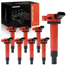A-Premium (Red) Engine Ignition Coil Pack Compatible with Toyota Tundra 2000-...