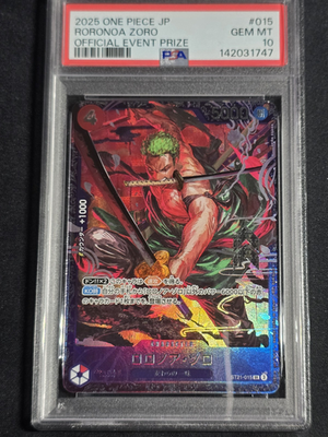 #ad #ad 2025 One Piece JP Promo #015 Roronoa Zoro Official Event Prize PSA 10 GEM MINT $199.99