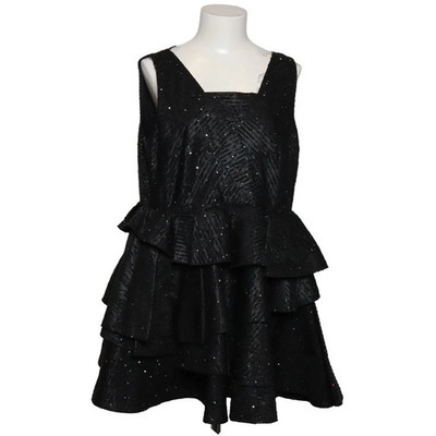 Talbot Runhof, Cocktailkleid, Größe: 42, Pailletten , Grau/Schwarz #Upw