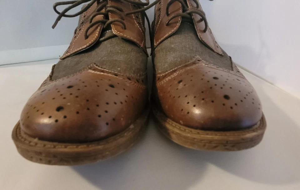 Robert Wayne Collection Men's Wingtip Shoes 11 D Brown Lace Up - Image 3 of 4