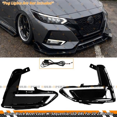 For 2020-2023 Nissan Sentra Dual Color LED DRL Sequential Day Time Running Light