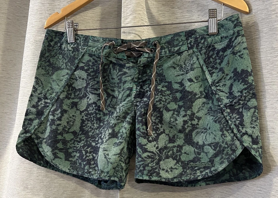 Pantalones Cortos de Tabla PATAGONIA Wavefarer para Mujer Azul Río Verde Bolsillo Talla 6 Foto 2 de 4