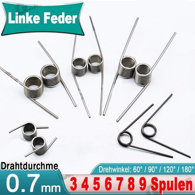 Schenkelfeder/Torsionsfeder/Drehfeder/D 0,7 Mm Øa 4-8 Mm Spannfeder Linke Feder