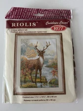 RIOLIS Counted Cross Stitch Kit 1077 Deer- Autumn Landscape & Animal