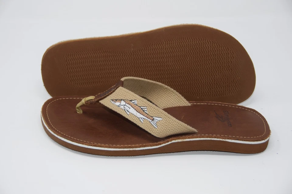 OCEAN RIDER Hombre Original Clásico CUERO RÓBALO Hecho en EE. UU. Foto 4 de 4