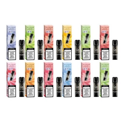 elf bar disposable vape flavors ELFA PODS Replaceable Pre-Filled | All Flavours | 2ML | 2 Pack | 20MG FLAVOR:Watermelon Jolly Candy Ice capricorn vape geek bar NO SHIP: CA