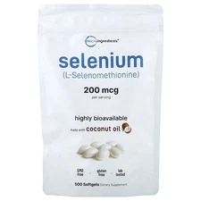 2 X Micro Ingredients, Selenium, 200 mcg, 500 Softgels