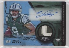 2015 Topps Fire Rookie Auto Patch Blue /75 Bryce Petty #FRAP-BPT Patch Auto e3g