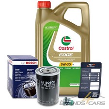 BOSCH ÖLFILTER+5L CASTROL EDGE 5W-30 LL FÜR AUDI A4 8D B5 8E B6 B7 1.8 T 