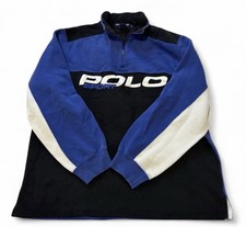 Vintage 90s Ralph Lauren Polo Sport Spell Out Quarter Zip Pullover Sweatshirt XL