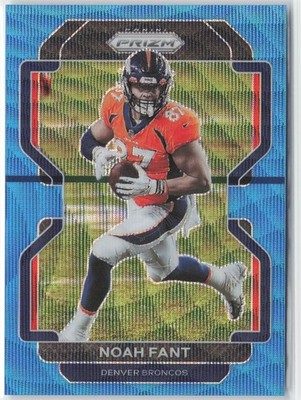 Noah Fant 2021 Panini Prizm #200 Blue Wave Prizm /199 Denver Broncos