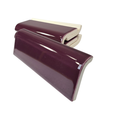Purple Plum Ceramic Tile Mud Cap Bullnose Mudcap Subway Trim Shower Backsplash