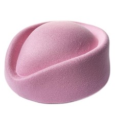Wool Cap Stewardess Pillbox Hat Teardrop Fascinator Base Sweet Design Retro