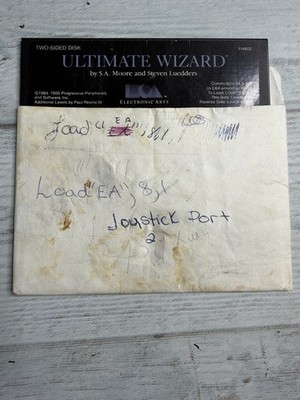 Vintage 1986 ULTIMATE WIZARD Electronic Arts Commodore 64 & 128 Game