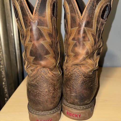 Men's Rocky Original Ride Soft Toe Work Boots RKW0278 12 Wide Good Condition - Picture 8 of 8