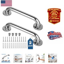 Secure 12 Inch Shower Grab Bar Set - Corrosion Resistant Stainless Steel Design