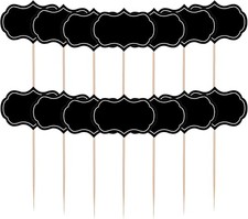 Party Food Labels Flags for Buffets to Write on 56pcs Blank Buffet Toothpick