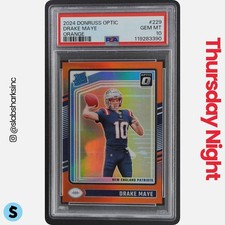 2024 PANINI DONRUSS OPTIC #229 DRAKE MAYE ORANGE RATED ROOKIE RC /249 PSA 10