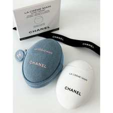 Chanel La Creme Main 50ml 1.7oz Hand Cream with Denim Pouch Limited Edition Set