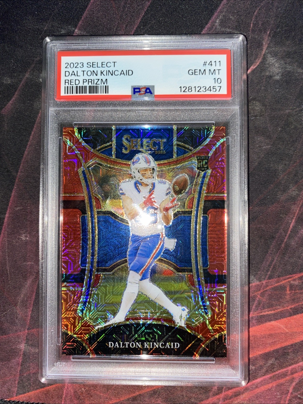 2023 Panini Select Red Mojo /49 Dalton Kincaid #411 PSA 10 RC