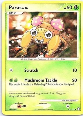Paras Common Mysterious Treasures 92/123 LP