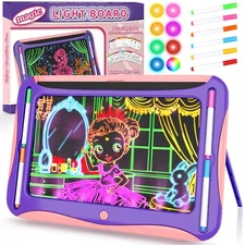 Magic LED Drawing Board for Kids, Girls Toys Age 6-8, Light Up Tracing Pad wi...