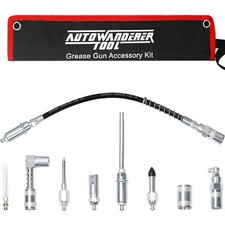 Grease Gun Tip | 9piece Grease Coupler Kit Quick Connect Grease Gun Fittings | C