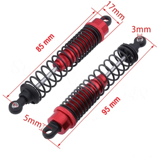 2x RC Stoßdämpfer Öldruckdämpfer Aluminium 95mm Für 1:10 Rc Auto Truck Buggy - Bild 2 von 2