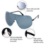 thumbnail 3 - OVERSIZED Huge Big MASK SHIELD Half Face Owen Polarized Large MIRROR Sunglasses