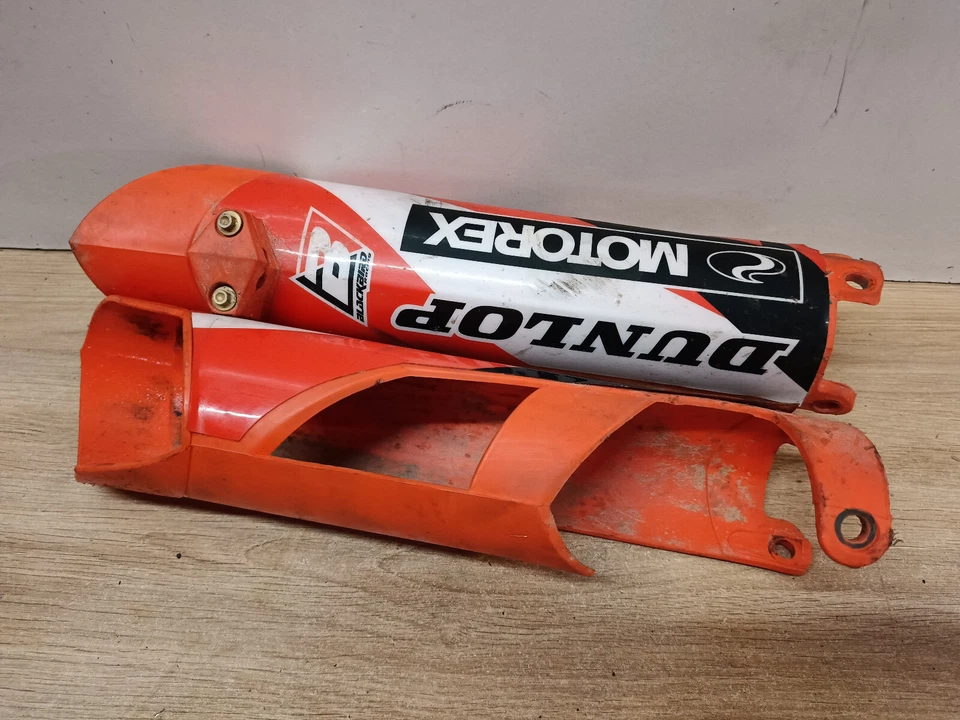 UNE PAIRE DE CACHE FOURCHE DROIT GAUCHE MOTO KTM 250 EXCF EXC-F 2009 4T - Photo 4/4