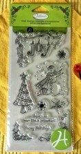 NEW HAMPTON ART CLEAR Stamps Set CHRISTMAS SC0592 Fast Free USA Ship