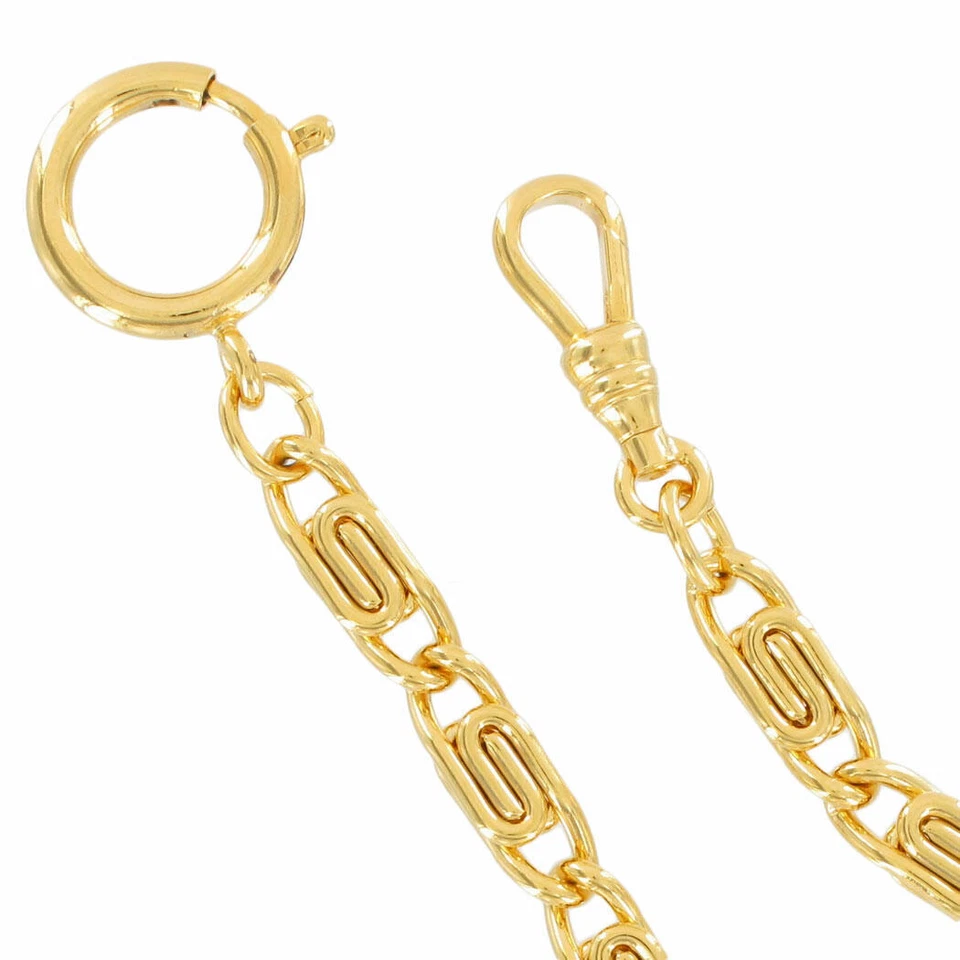 Reloj de Bolsillo Ky & Co Hecho en EE. UU. Cadena Tono Dorado Clip Eslabón 7 5/8" Foto 2 de 4