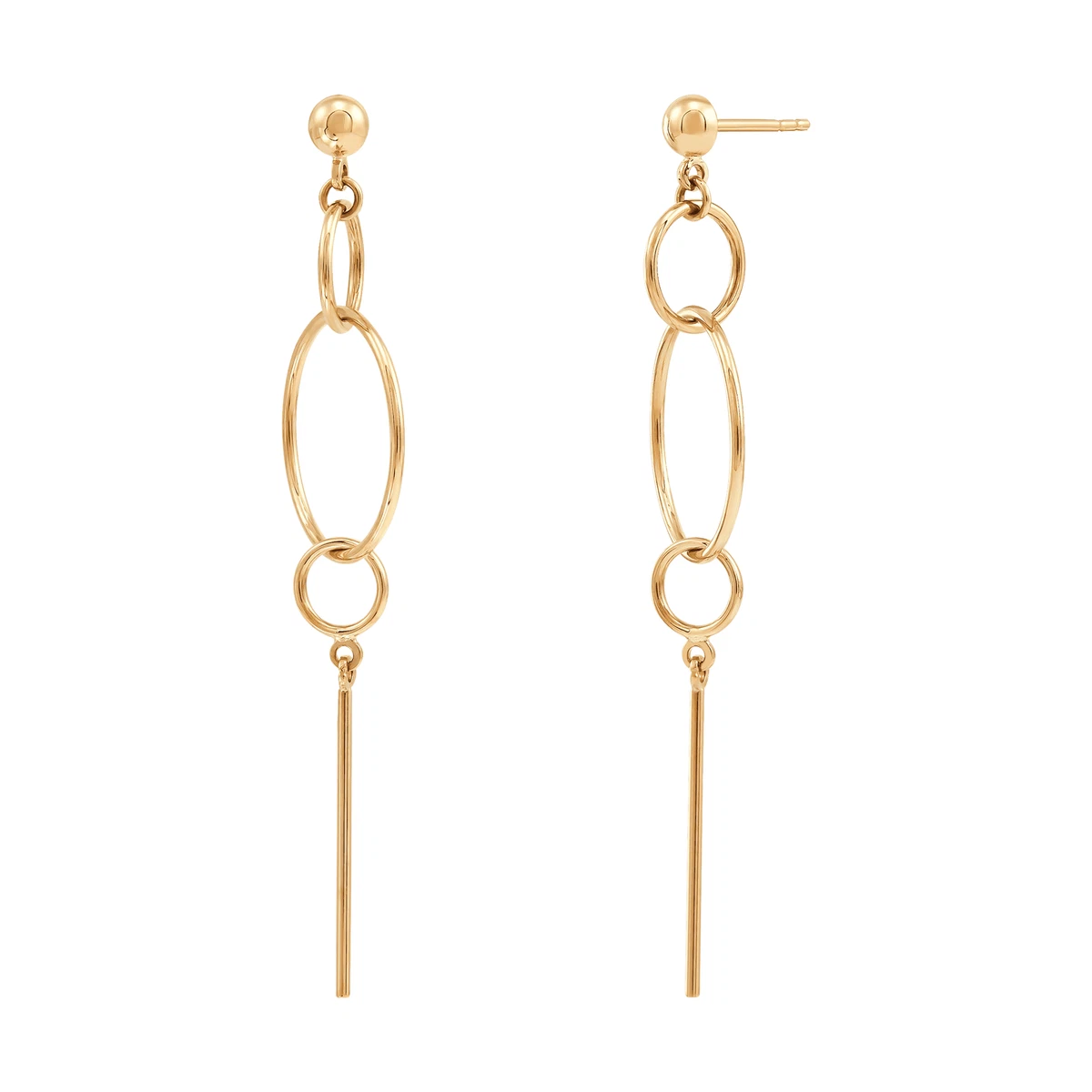 Circle bar clearance drop earrings