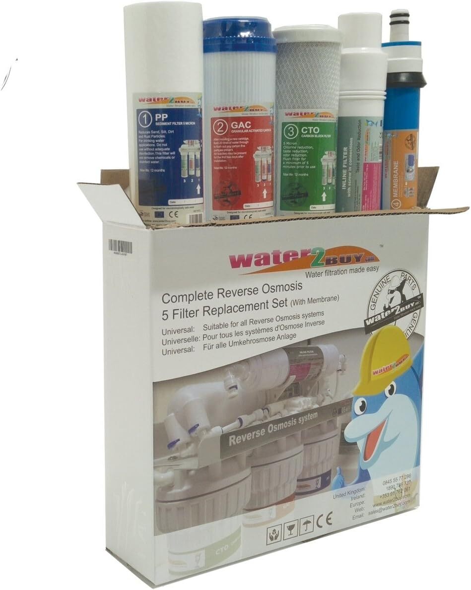 Water2buy Universal 5 Stufen Komplett Umkehrosmose Wasserfilter Ersatz