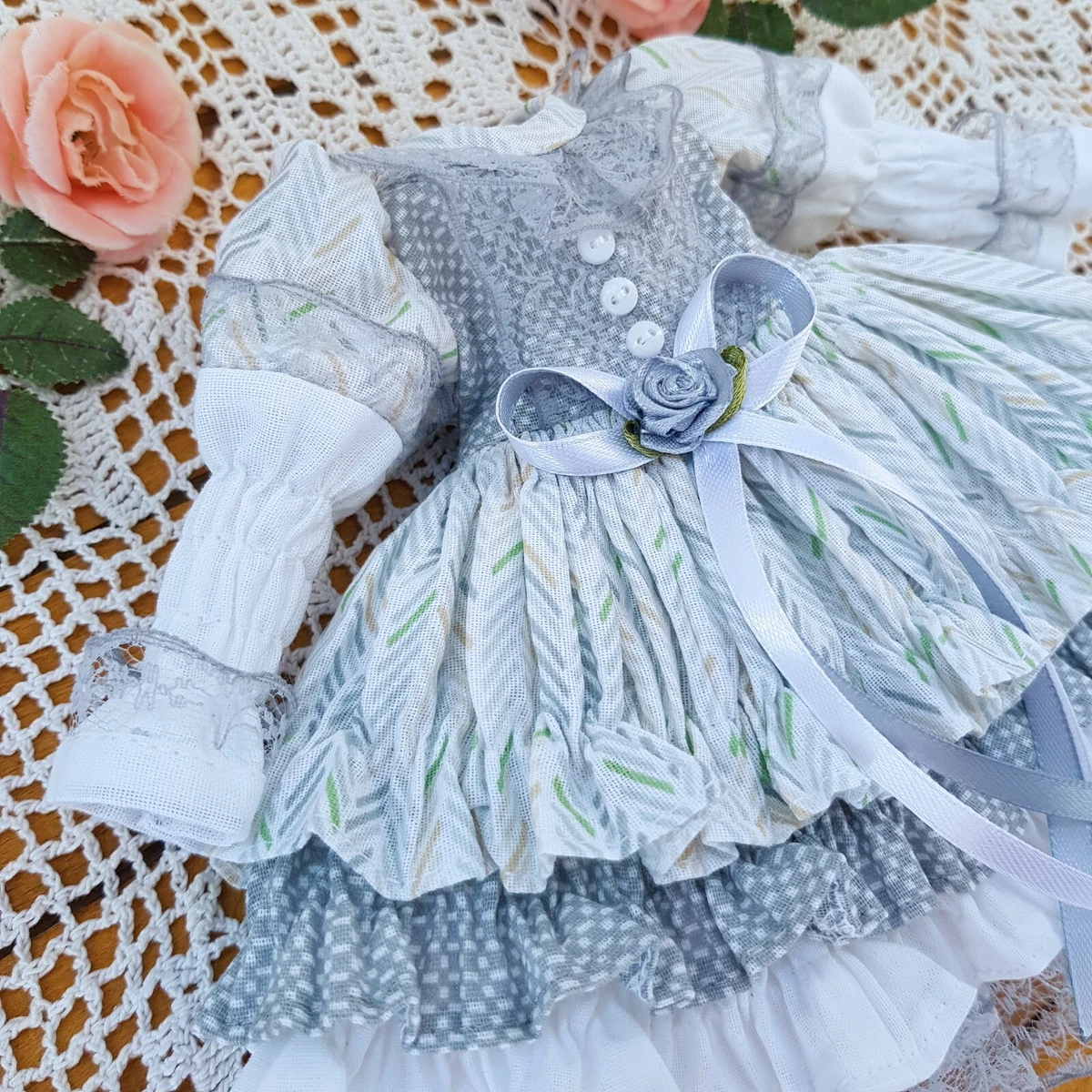Light dress for doll Little Darling 13" Dianna Effner, suitable for Paola Reina