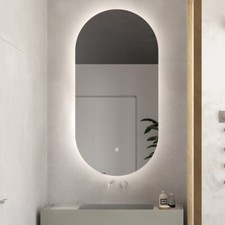 Specchio ovale bagno retroilluminato led 60x100cm moderno Konughs XL