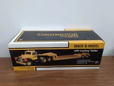 1/25 First Gear Mack B Model Truck Lowboy Gooseneck Trailer Case Construction #2